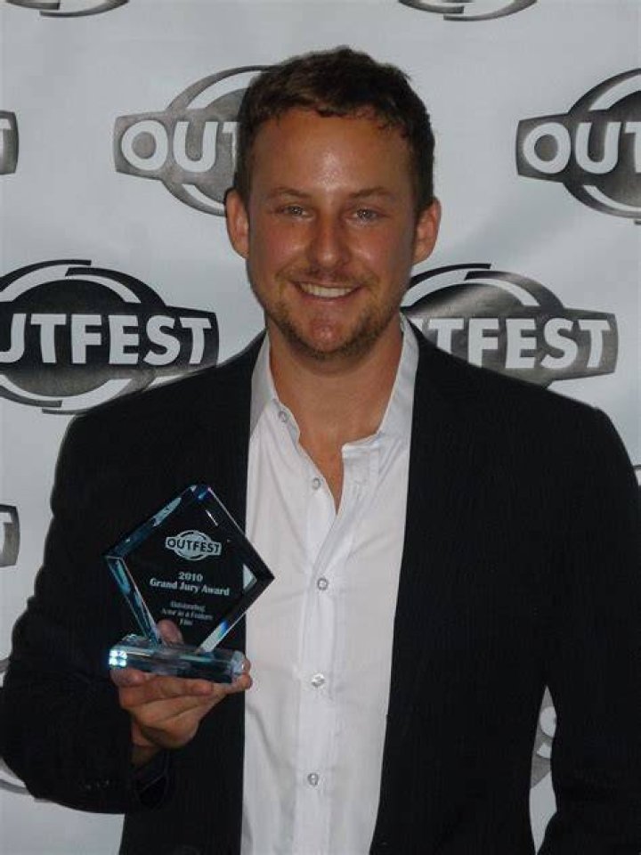 Stephen Guarino with the 2010 Outfest Award