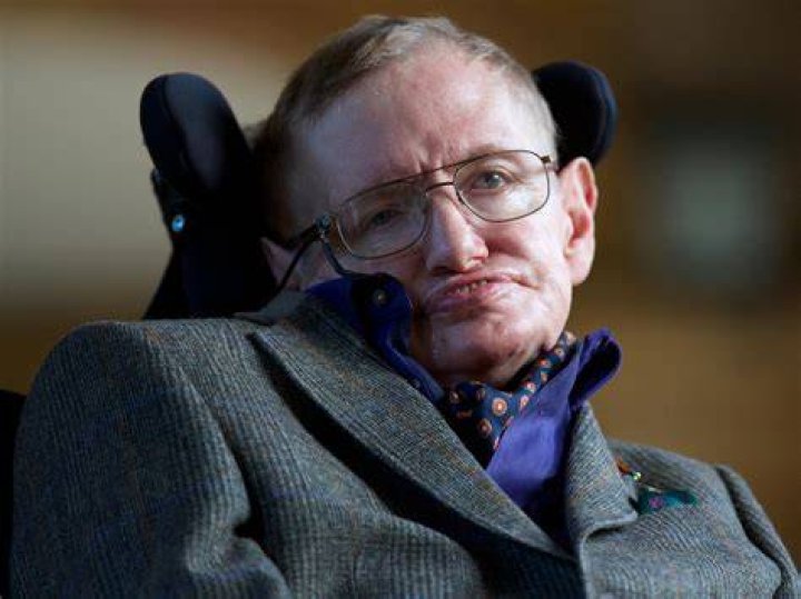 Stephen Hawking at the closing night party for 'Monty Python Live (Mostly)' in June 2014