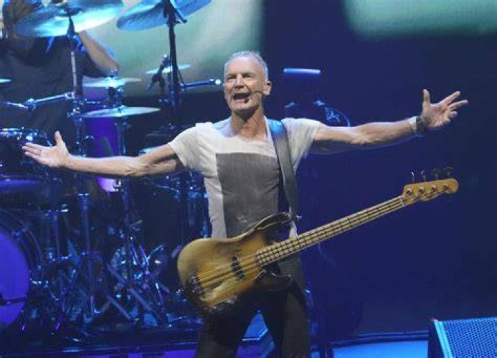 Sting during a performance on the steps of the National Portrait Gallery in Washington in June 2018