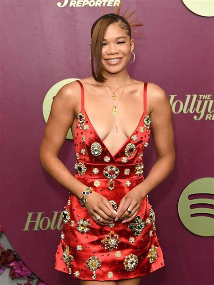 Storm Reid in an Instagram selfie in May 2018 at Los Angeles, California