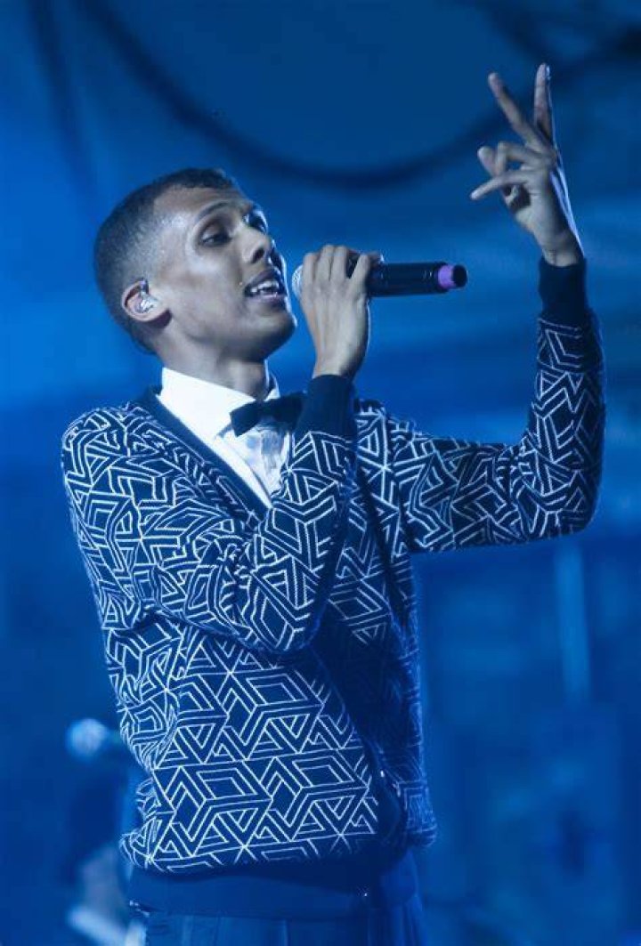 Stromae at the Men's Fashion Show Valentino during Ready to Wear Fall Winter 2015 / 2016 Fashion Week