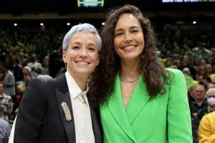 Sue Bird and Megan Rapinoe, as seen in February 2020