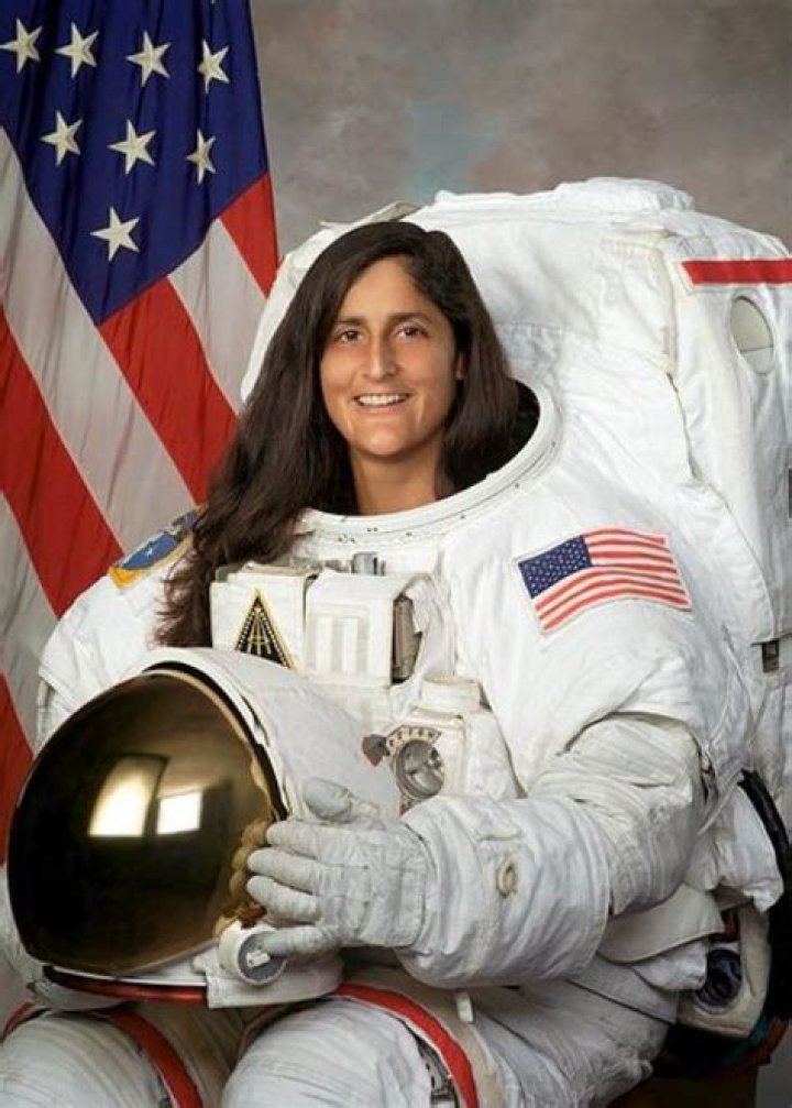 Sunita Williams as seen wearing an EMU suit in 2004