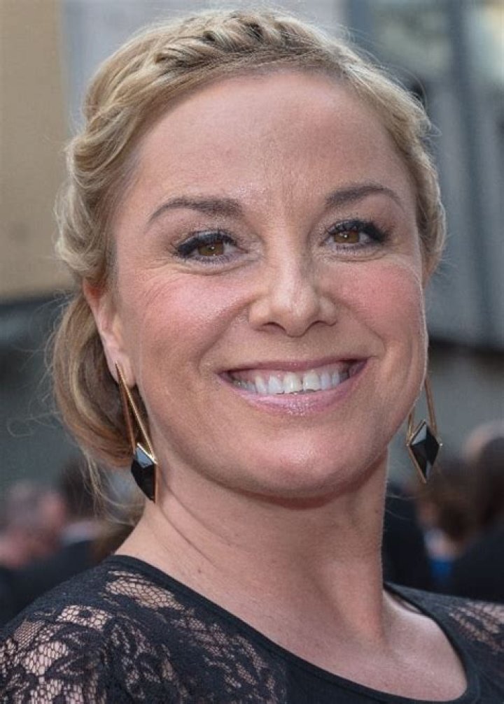 Tamzin Outhwaite as seen in a selfie with Tom Child in May 2019