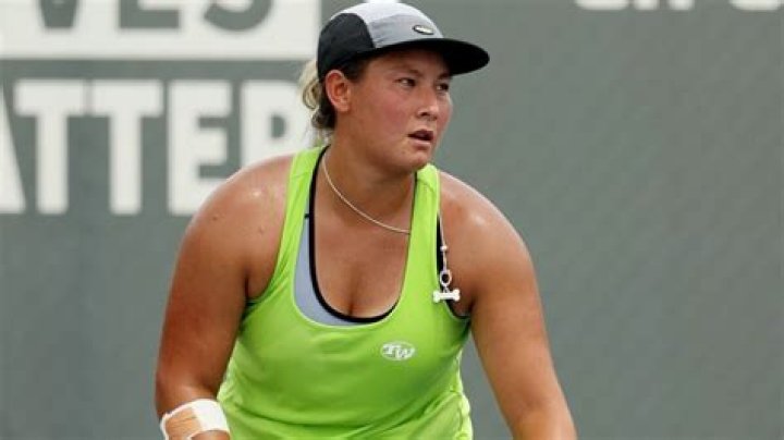 Tara Moore as seen during a tennis match