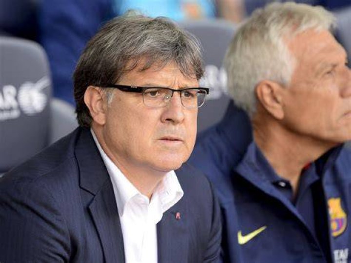 Tata Martino with Barcelona in 2014