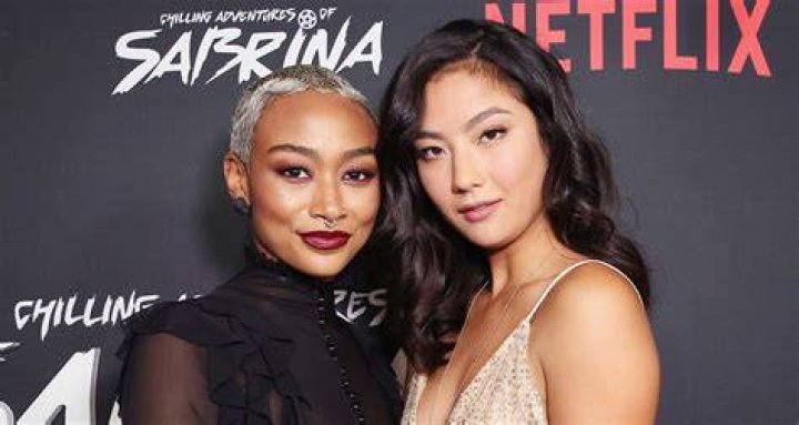 Tati Gabrielle with Adeline Rudolph (Right) and Abigail Cowen (Left)