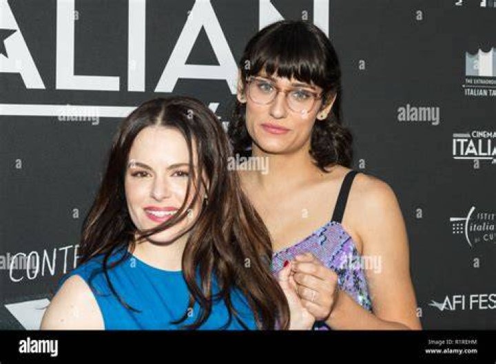 Teddy Geiger (Right) and Emily Hampshire as seen in October 2018