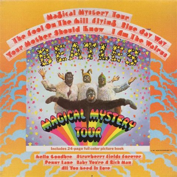 The Beatles during Magical Mystery Tour in 1967 - Paul McCartney (Extreme Right)
