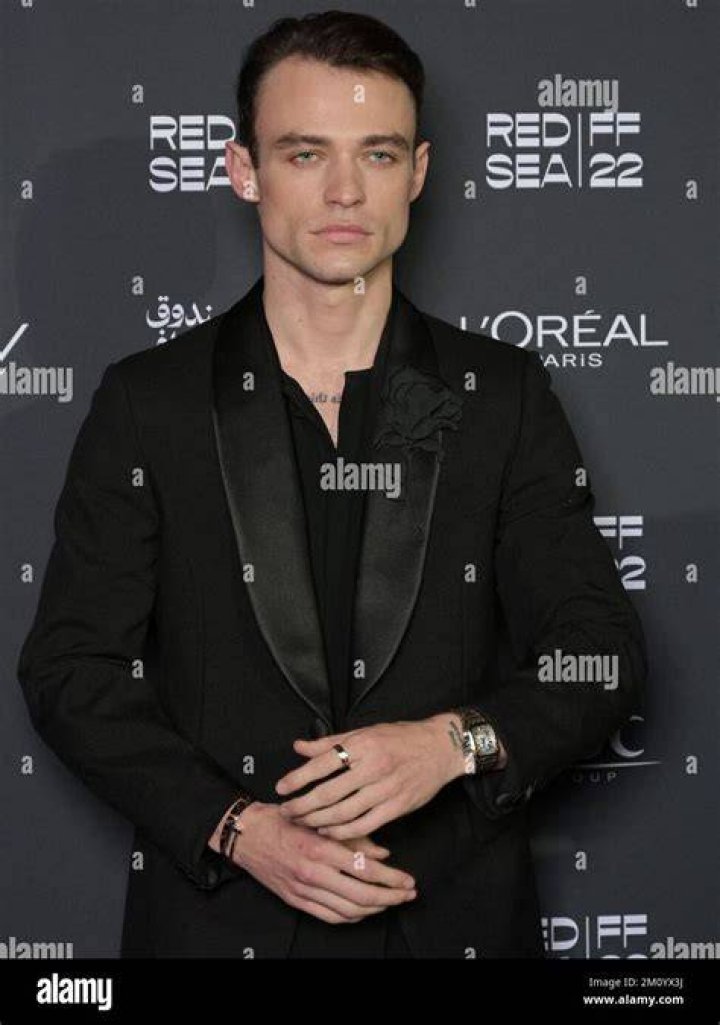 Thomas Doherty poses for a modeling photoshoot