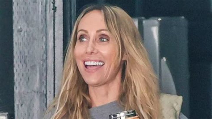 Tish Cyrus as seen while taking a selfie wearing Brandi Cyrus' beanie in Los Angeles, California in January 2019