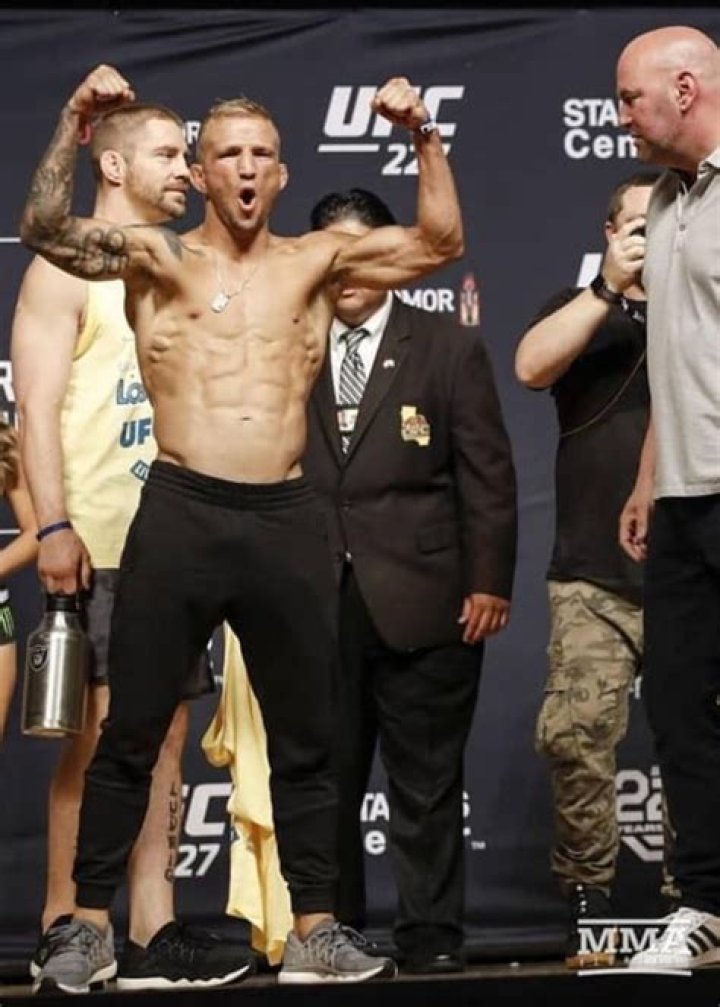 TJ Dillashaw posing at Angels Camp, California