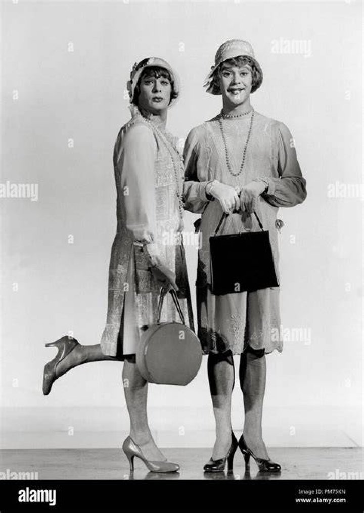 Tony Curtis and Jack Lemmon (right) as seen in the 1959 film Some Like it Hot