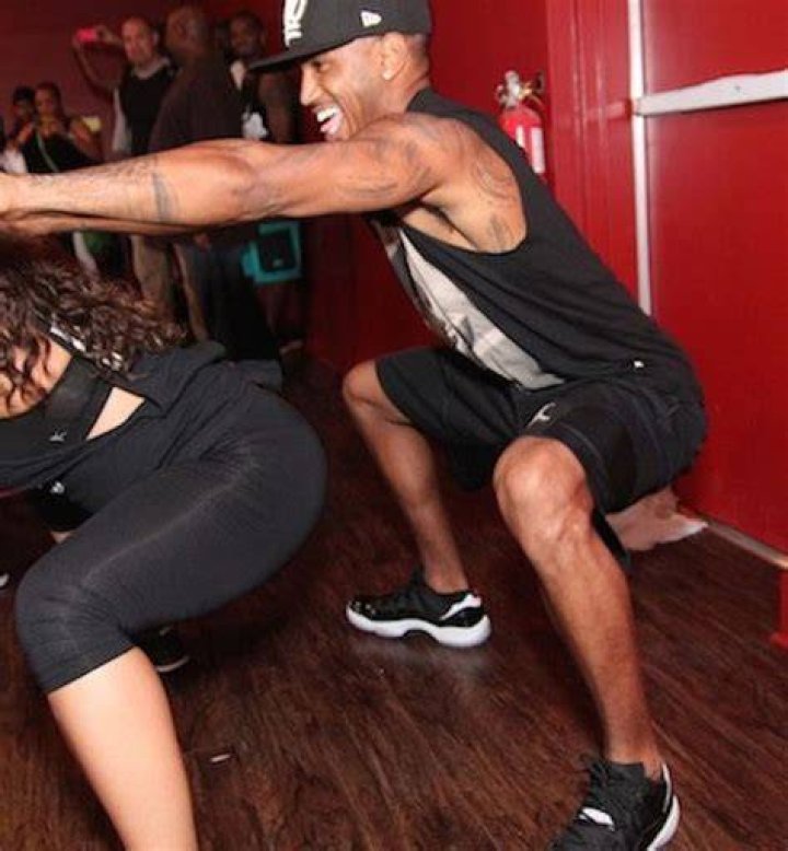 Trey Songz working out before performance
