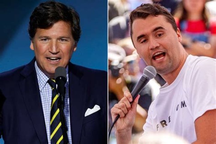 Tucker Carlson seen with Charlie Kirk in 2018