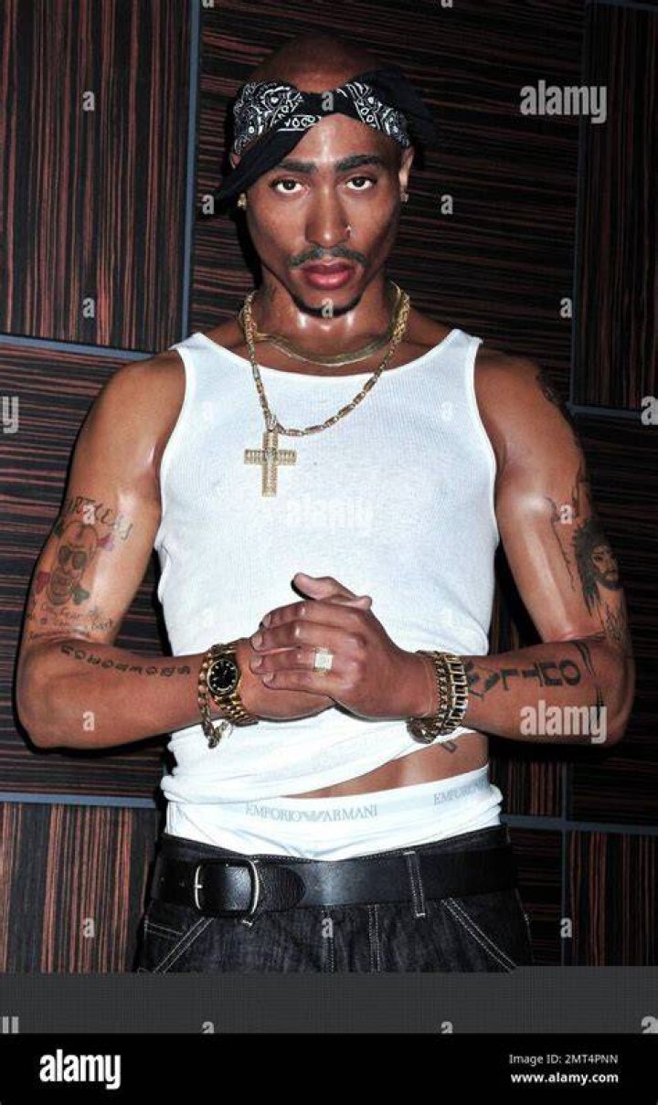 Tupac Shakur&rsquo;s Madame Tussauds Wax Figure in Las Vegas as seen in 2009