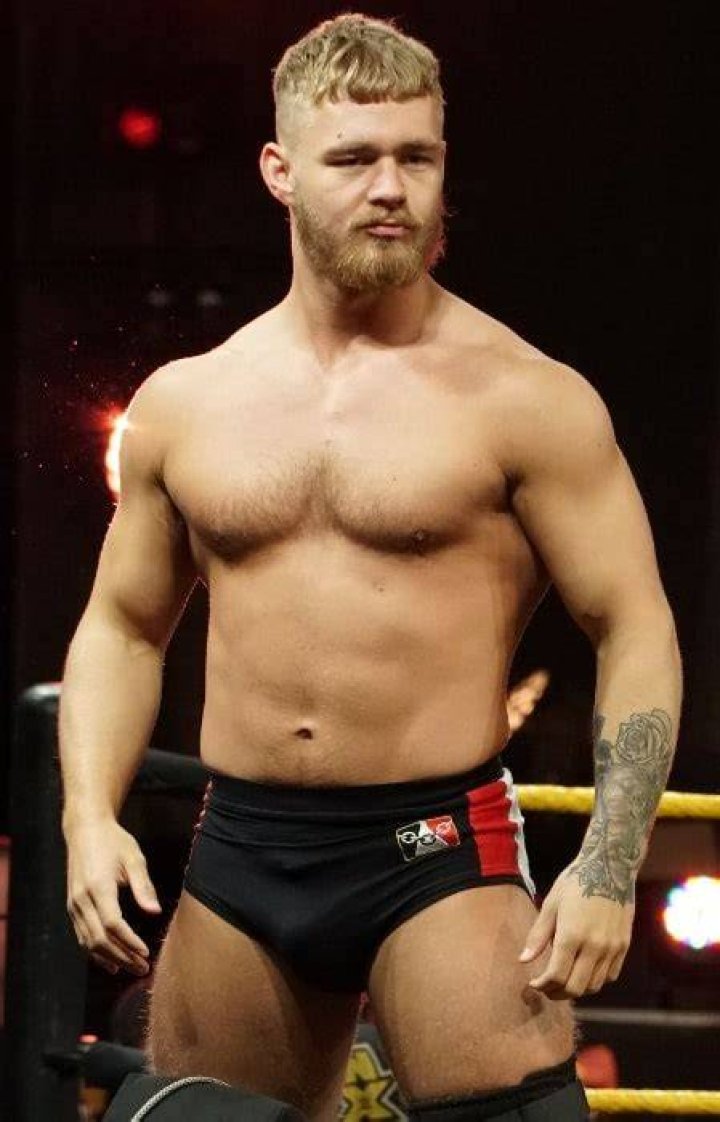 Tyler Bate as seen while smiling for a picture in May 2020