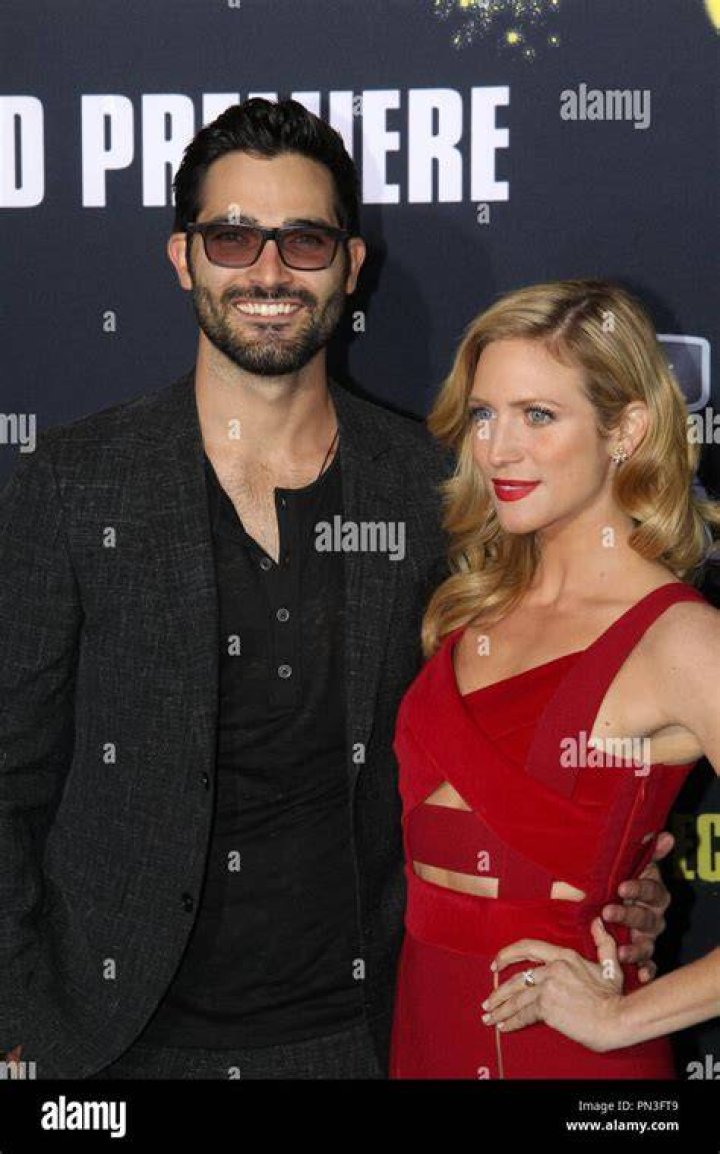 Tyler Hoechlin and Brittany Snow leave the Beyonce concert at The Staples Center on July 1, 2013