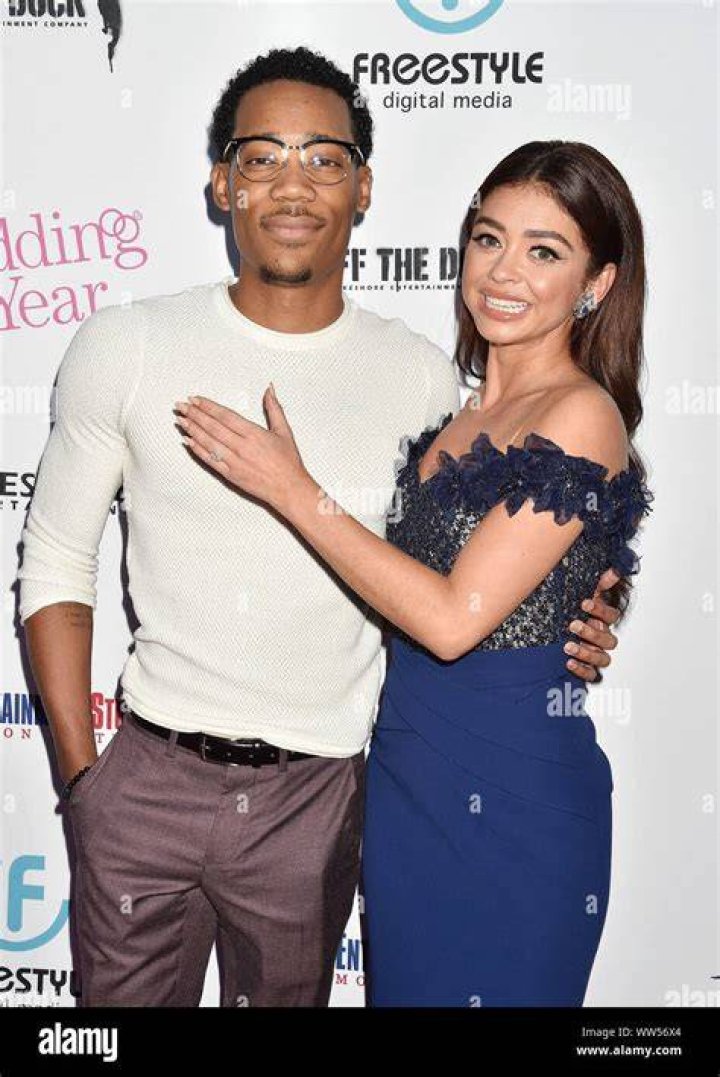 Tyler James Williams and Sarah Hyland as seen while posing for a picture in June 2018