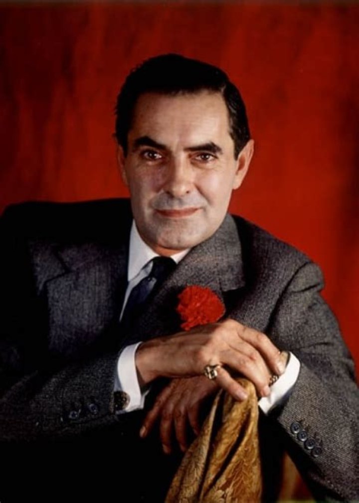 Tyrone Power as seen in a publicity photo in the 1940s