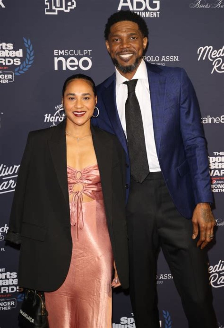 Udonis Haslem and Faith Rein, as seen in October 2020