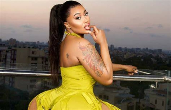 Vera Sidika as seen while taking a mirror selfie at Nikki Beach Resort & Spa Dubai in November 2019