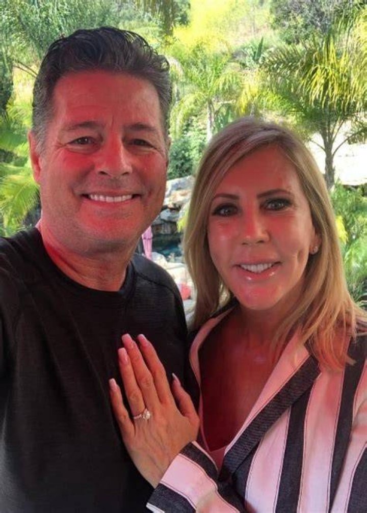 Vicki Gunvalson as seen while smiling for the camera in December 2018