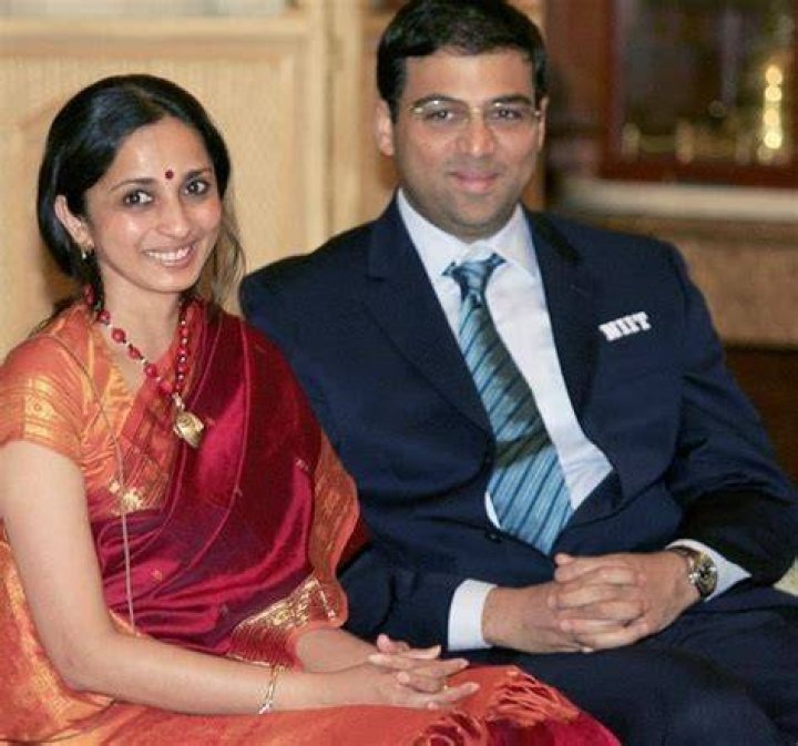 Viswanathan Anand and Aruna Anand, as seen in March 2018