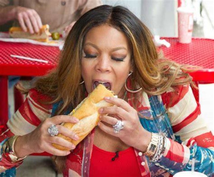 Wendy Williams enjoying some fast food in the past. We don't think she is having such foods now