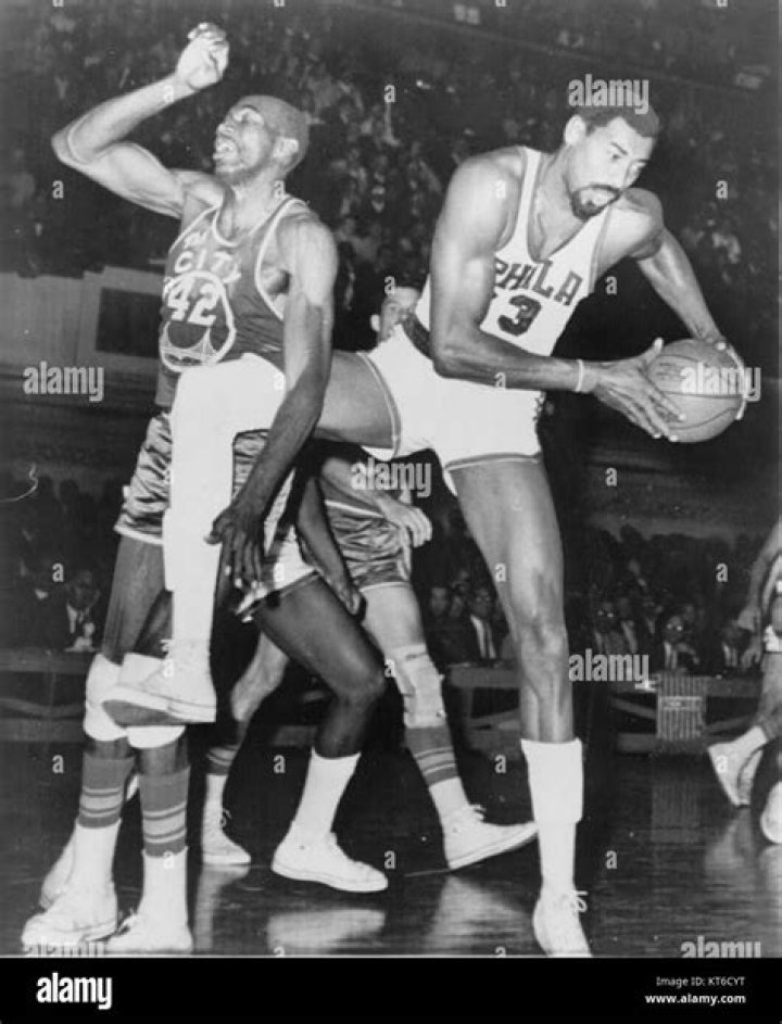 Wilt Chamberlain and Nate Thurmond During a Basketball Game in 1966