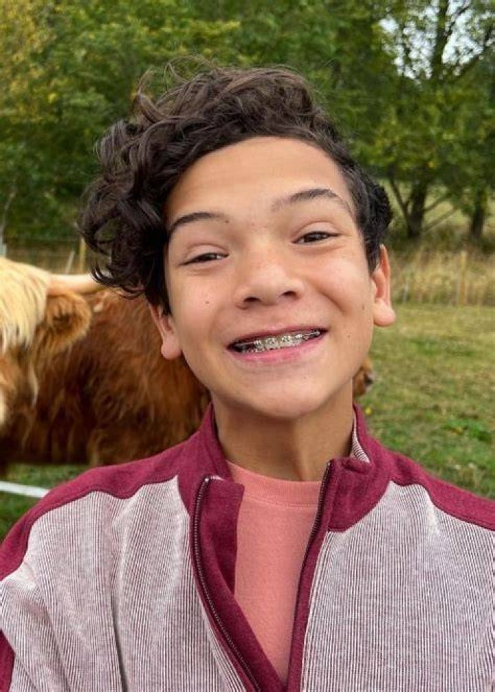 Wyatt Bennett at an animal farm in September 2022