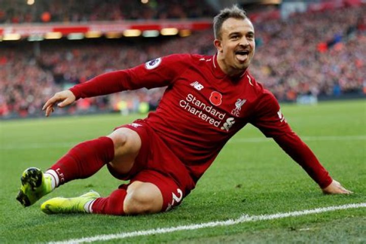 Xherdan Shaqiri in a Premier League match between Stoke City and Leicester City on September 19, 2015