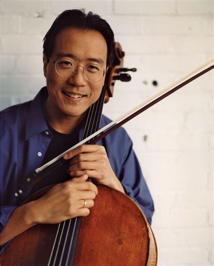Yo-Yo Ma playing the cello during the 'Presentation of the Crystal Award' at the Annual Meeting 2008 of the World Economic Forum in Davos, Switzerland