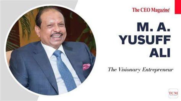 Yusuff Ali M. A. as seen while posing for the camera in 2018
