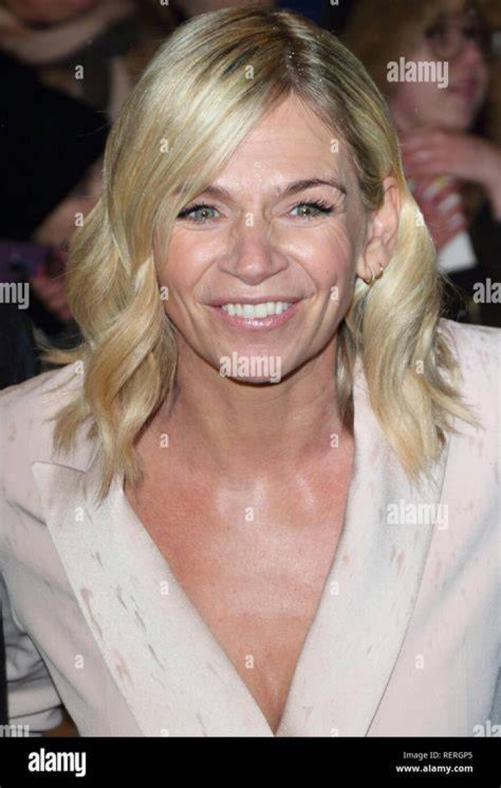 Zoe Ball as seen in a picture taken with Josh Byrne and Meryl Hoffman of Curtis Brown at Quo Vadis in December 2019